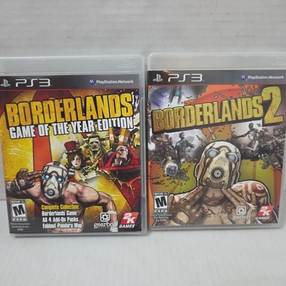 Lot Of 2 PS3 Games Borderland Game If Year Edition And Borderlands 2 Mint CIB - Picture 1 of 4